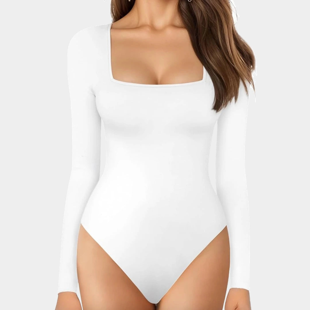 Long Sleeve Square Neck Bodysuit