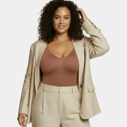 Coffee Sculpting Bodysuit by Luxmery - Luxmery