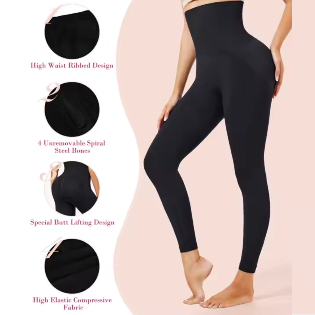 High Waisted Extra Control Shaping Leggings - Luxmery