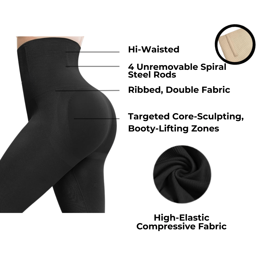 High Waisted Extra Control Shaping Leggings - Luxmery