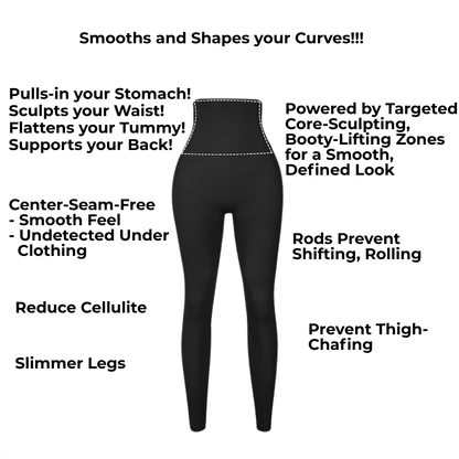 High Waisted Extra Control Shaping Leggings - Luxmery