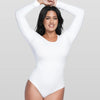 Long Sleeve Round Neck Bodysuit - Luxmery