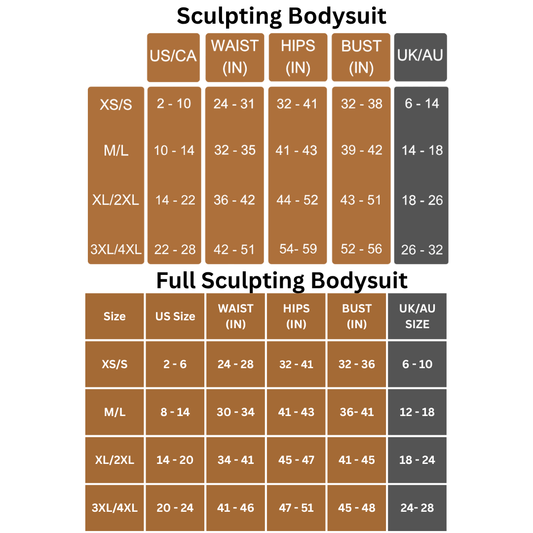 Luxmery Essentials Bundle - 1 Sculpting Bodysuit + 1 Full Bodysuit - Luxmery