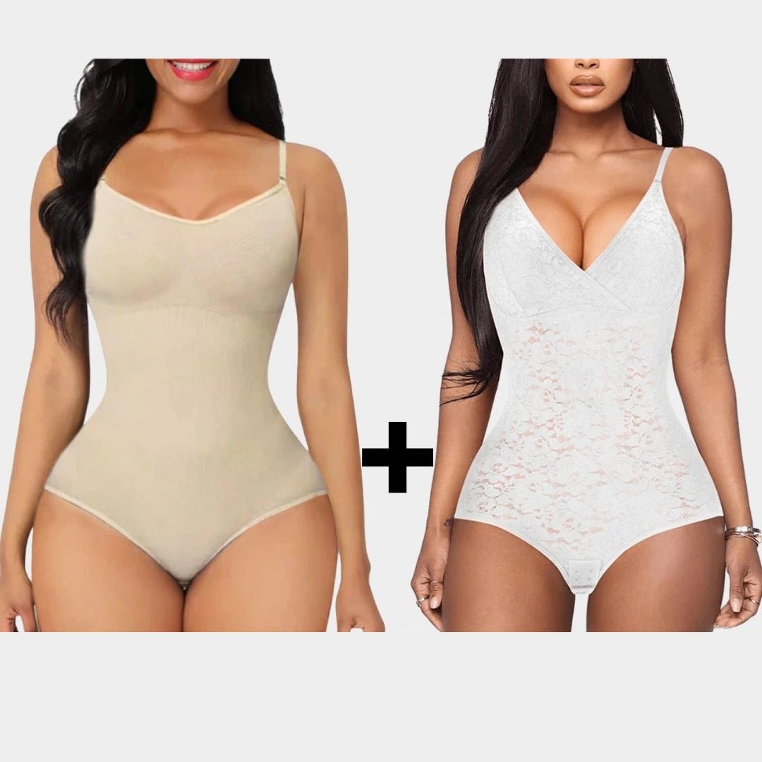 Luxmery Essentials Bundle - 1 Sculpting Bodysuit + 1 Lingerie Bodysuit - Luxmery