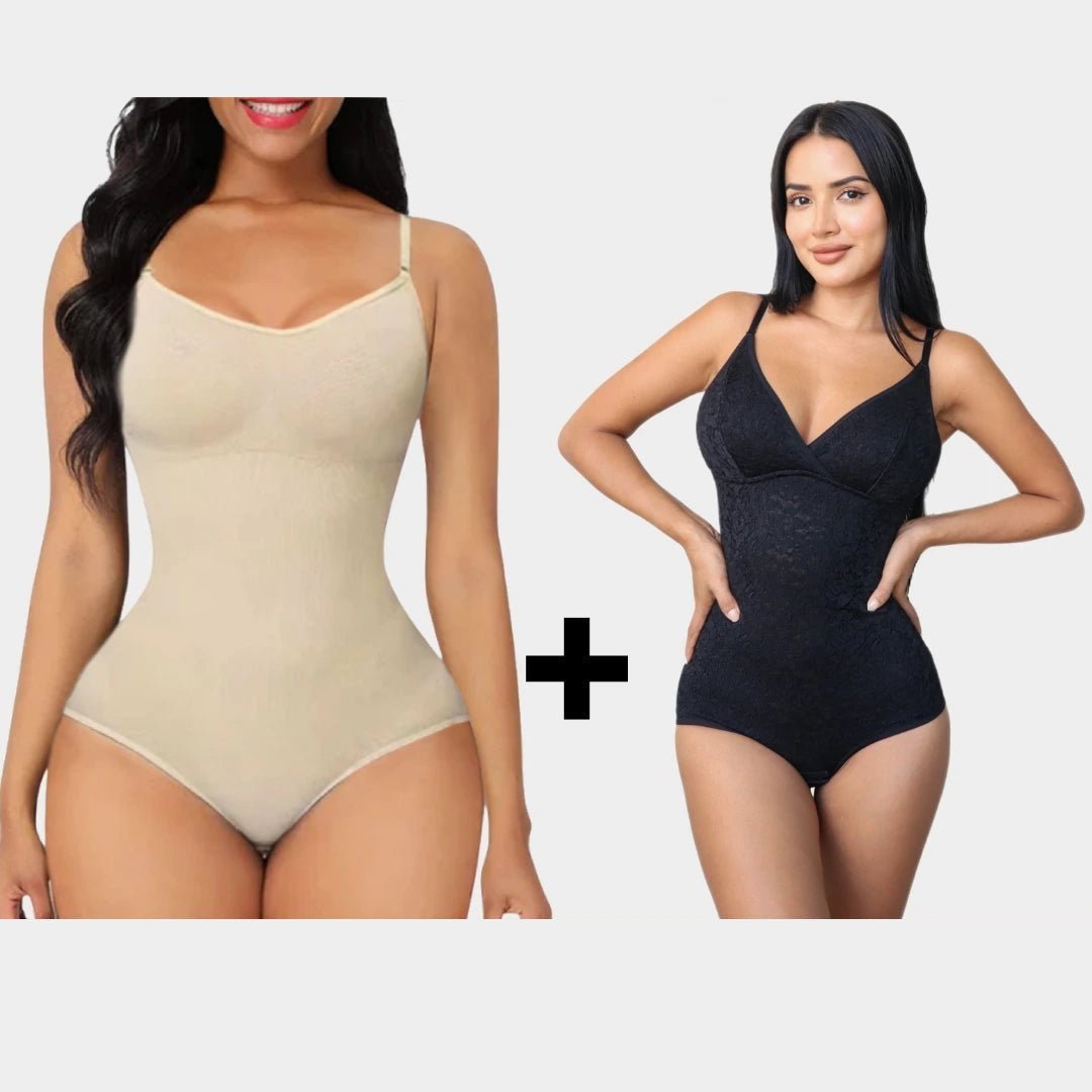 Luxmery Essentials Bundle - 1 Sculpting Bodysuit + 1 Lingerie Bodysuit - Luxmery