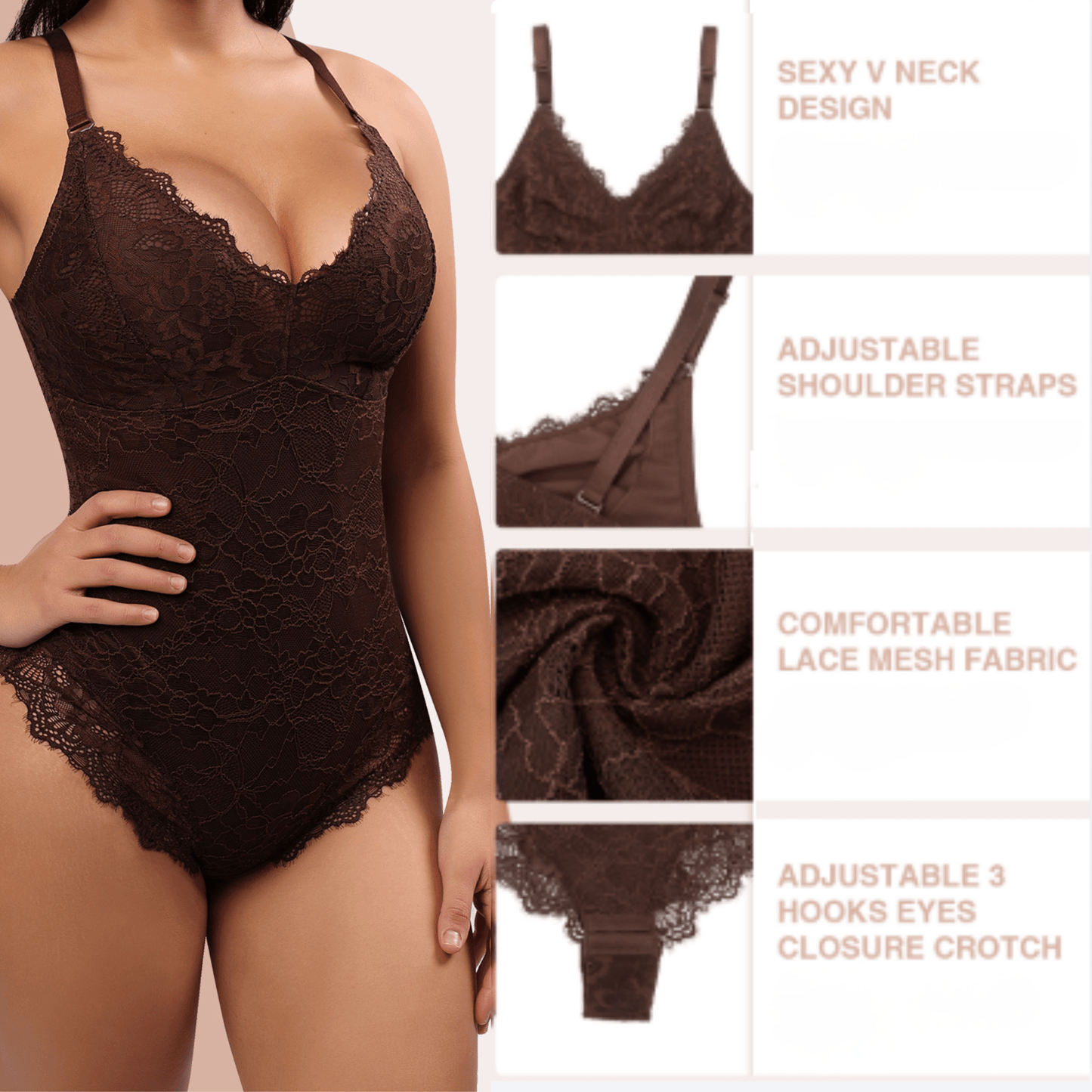 Luxmery Lace Shaping Bodysuit - Luxmery