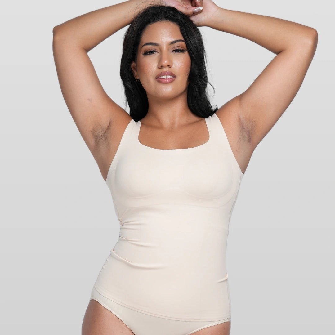 Luxmery Sculpting Square Neck Tank Top - Luxmery