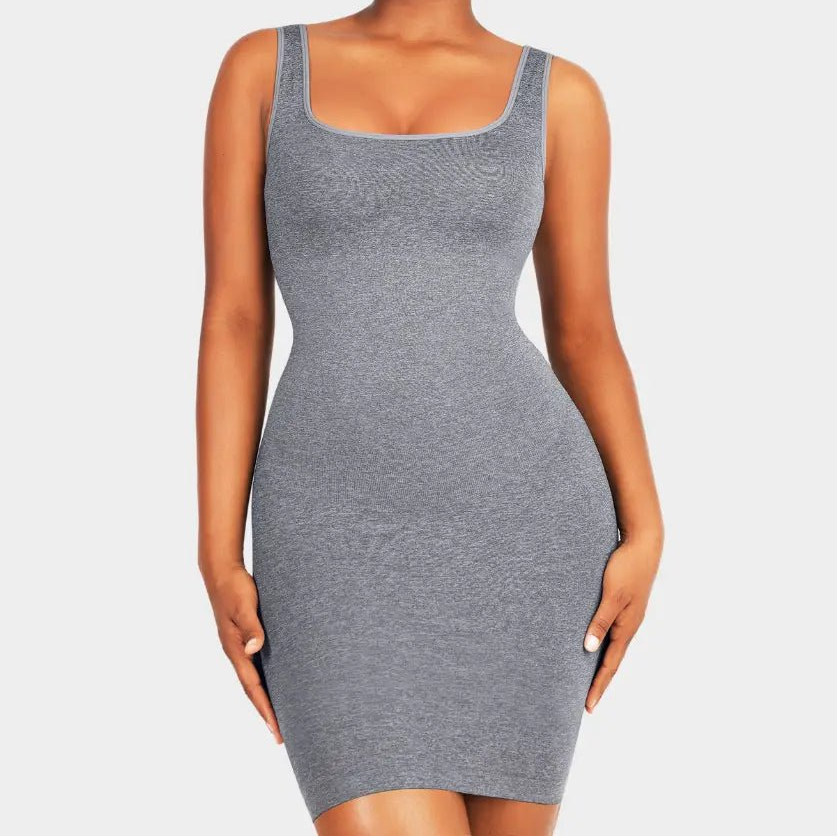 Mini Square Neck Sculpting Dress - Luxmery
