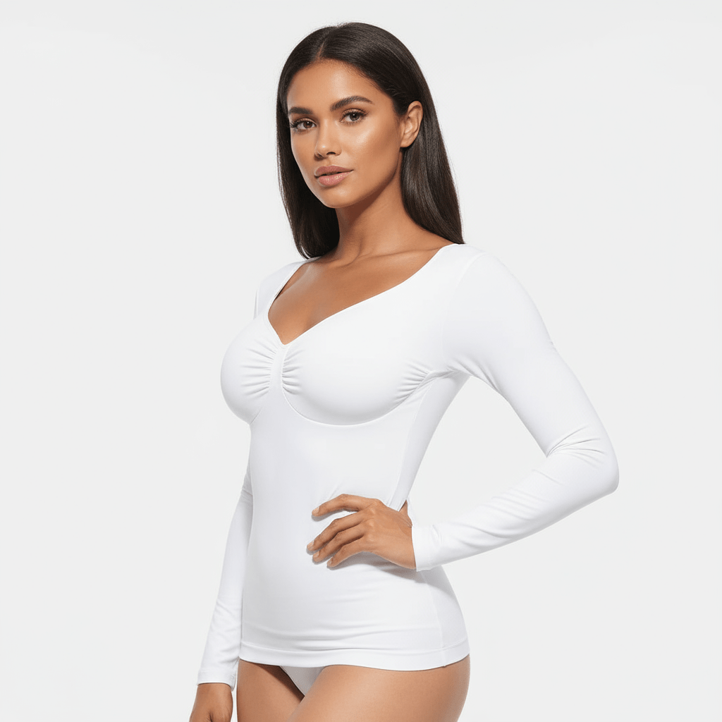 SculptFit Long Sleeve Diamond Neck Cami - Luxmery