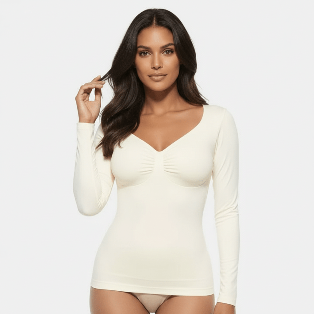 SculptFit Long Sleeve Diamond Neck Cami - Luxmery