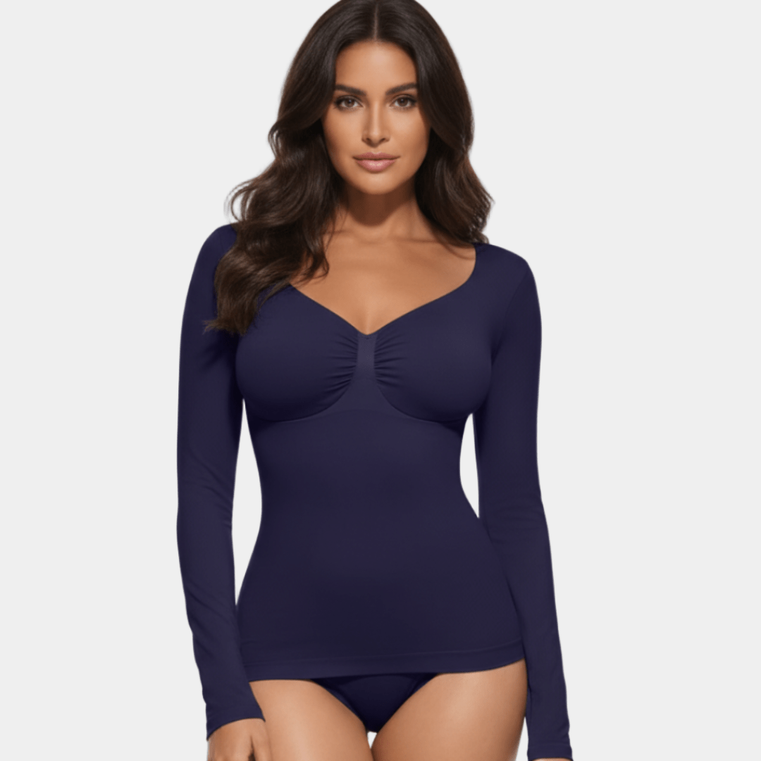 SculptFit Long Sleeve Diamond Neck Cami - Luxmery