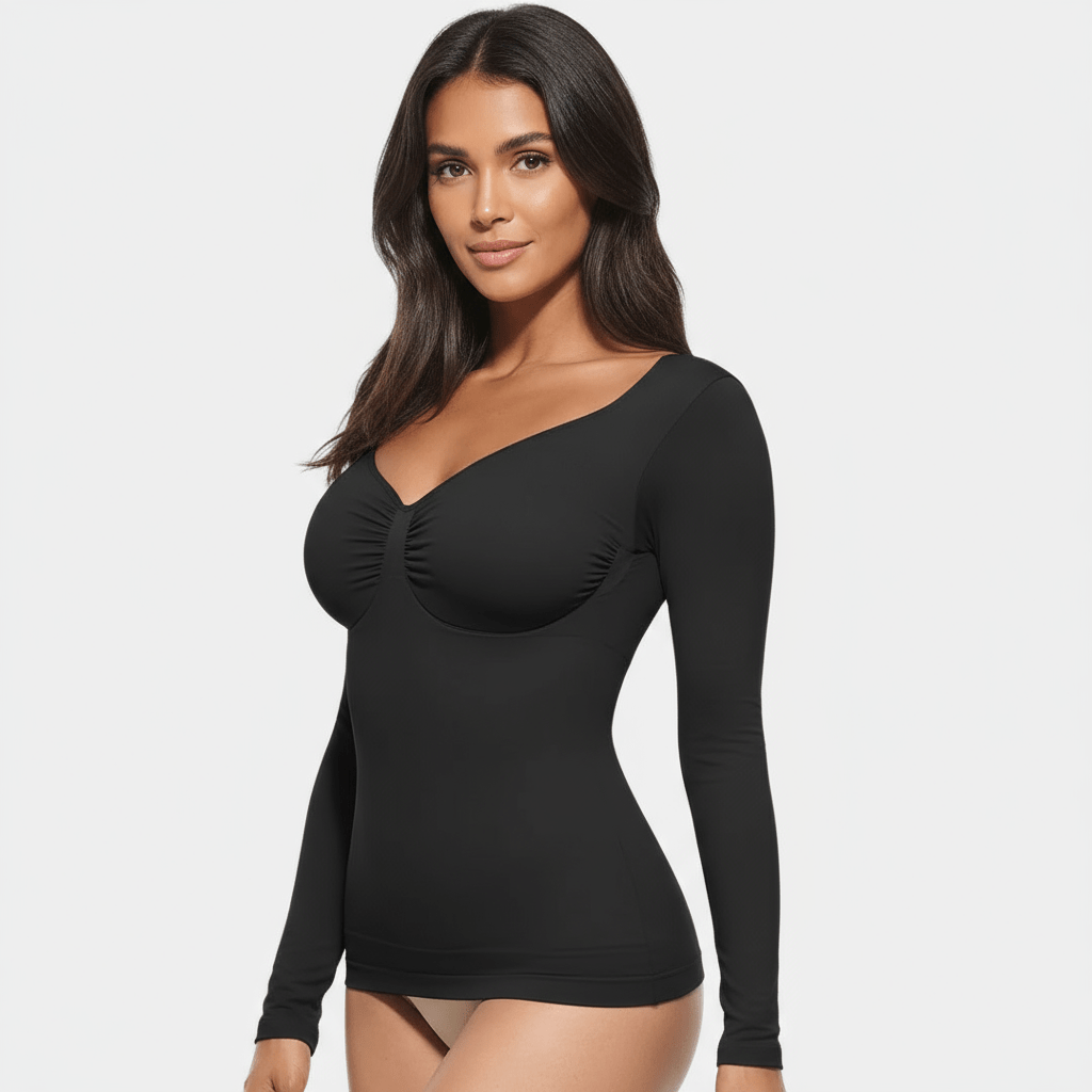 SculptFit Long Sleeve Diamond Neck Cami - Luxmery