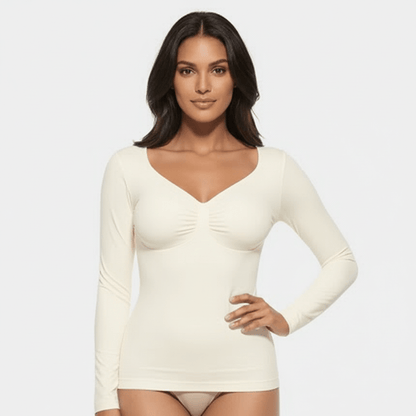 SculptFit Long Sleeve Diamond Neck Cami - Luxmery