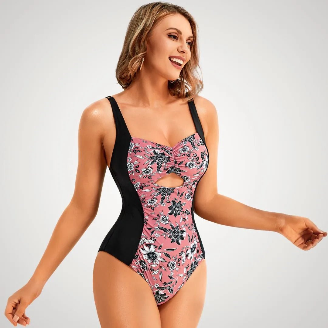 Sculpting Cut - Out Tummy Control Swimsuit - Luxmery