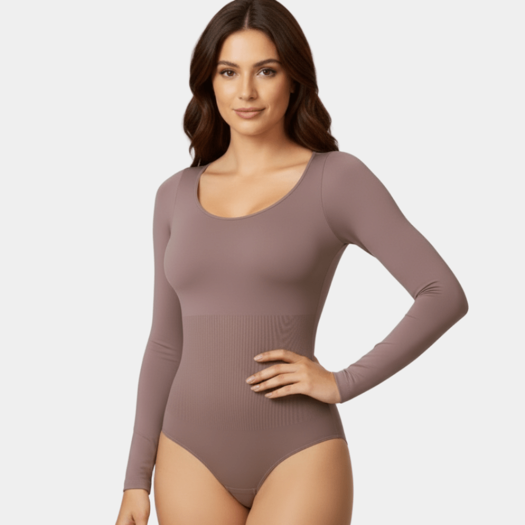 Sculpting Long Sleeve Bodysuits - Luxmery