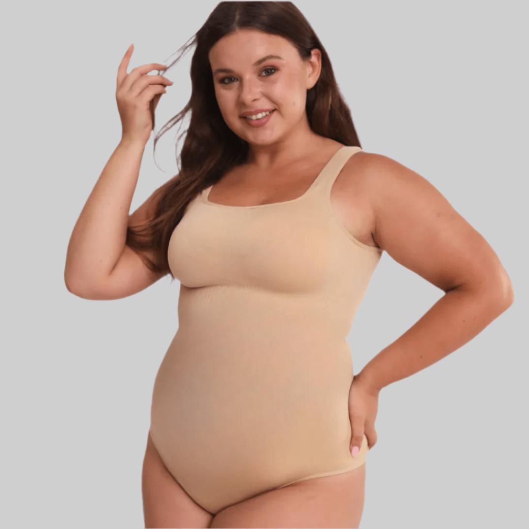 Sculpting Square Neck Thong Bodysuit - Luxmery