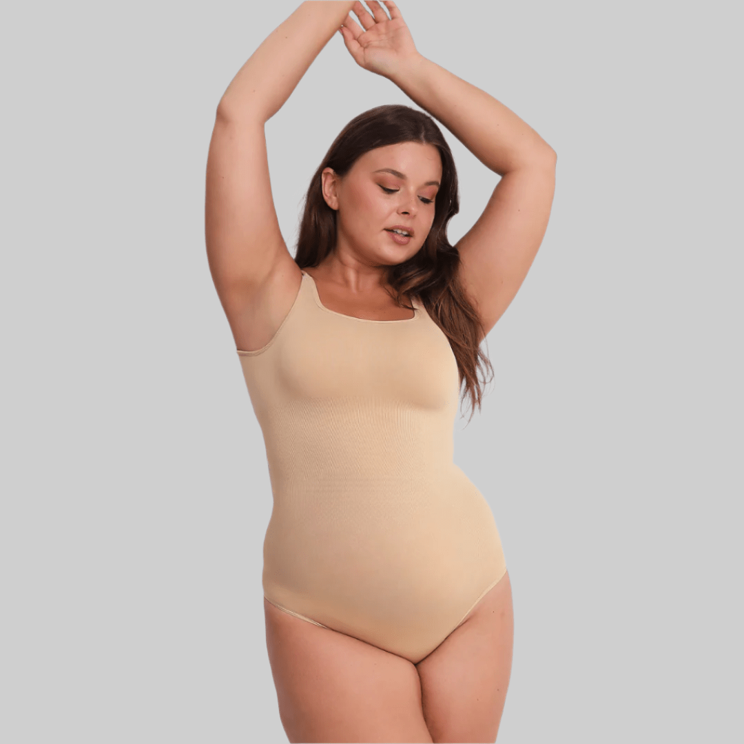 Sculpting Square Neck Thong Bodysuit - Luxmery