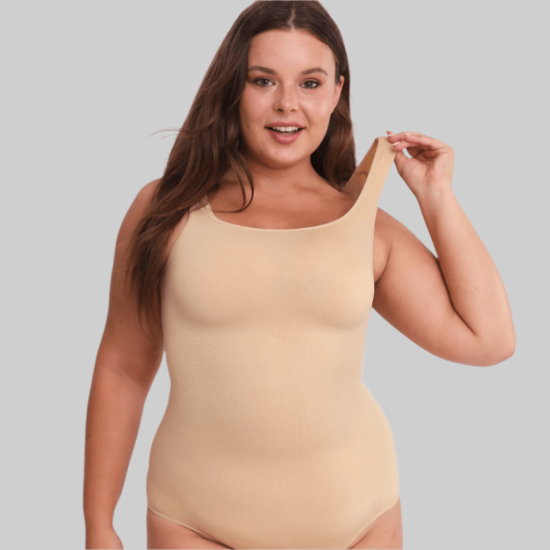 Sculpting Square Neck Thong Bodysuit - Luxmery