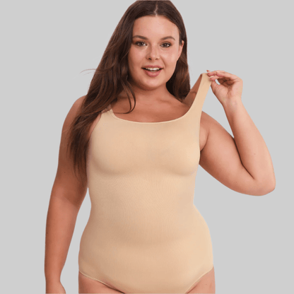 Sculpting Square Neck Thong Bodysuit - Luxmery