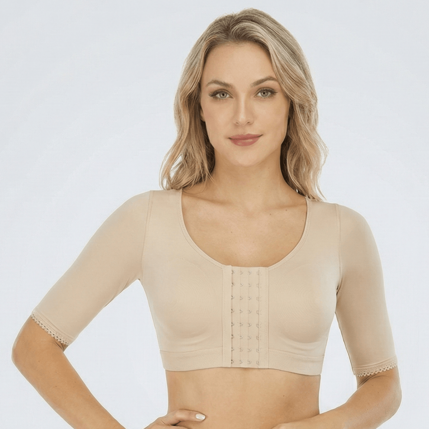 Sleeve Compression Front Closure Bra - Luxmery