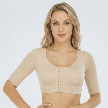 Sleeve Compression Front Closure Bra - Luxmery