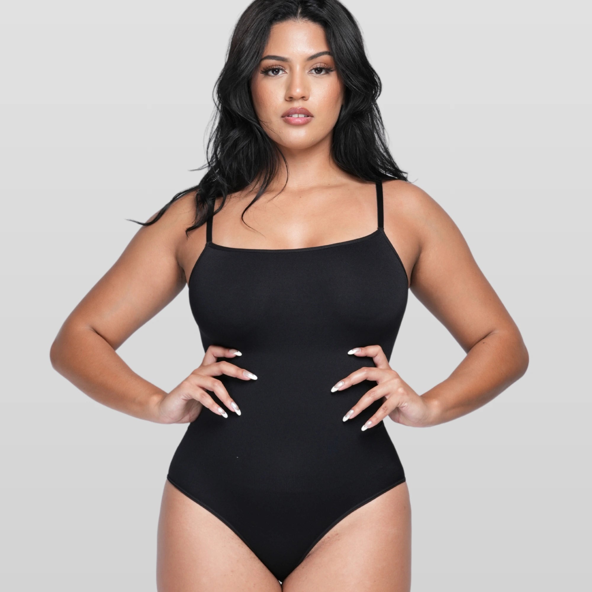 Square Neck Sculpting Bodysuit - Luxmery