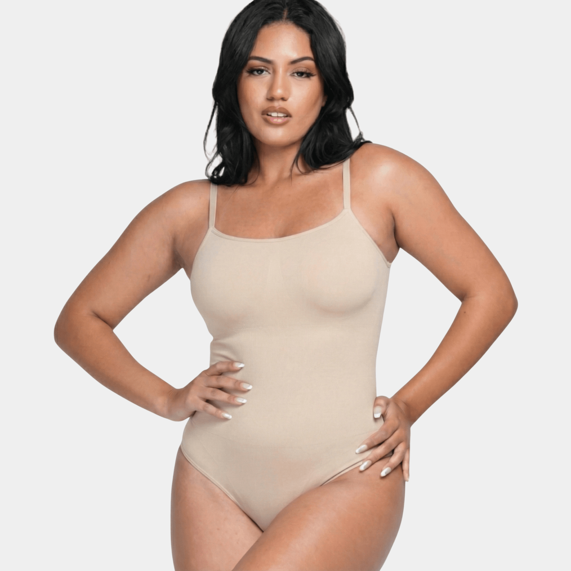 Square Neck Sculpting Bodysuit - Luxmery