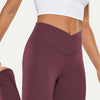 Cross Waisted Yoga Flare Pants - Luxmery