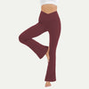 Cross Waisted Yoga Flare Pants - Luxmery