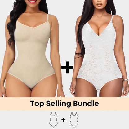 Luxmery Essentials Bundle - 1 Sculpting Bodysuit + 1 Lingerie Bodysuit - Luxmery