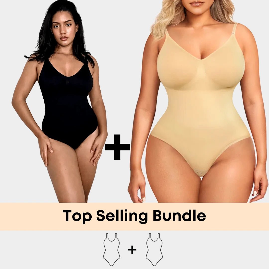 Luxmery Essentials Bundle - 1 Sculpting Bodysuit + 1 Sculpting Thong Bodysuit - Luxmery