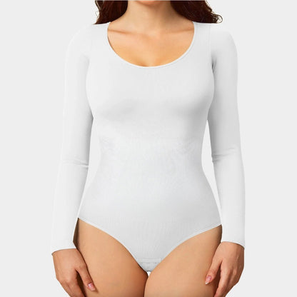 Sculpting Long Sleeve Bodysuits - Luxmery