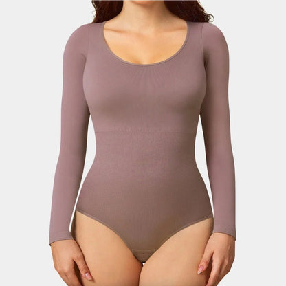 Sculpting Ribbed Long Sleeve - Luxmery