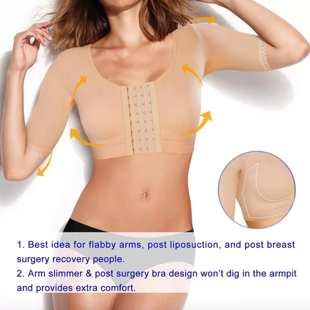 Sleeve Compression Front Closure Bra - Luxmery